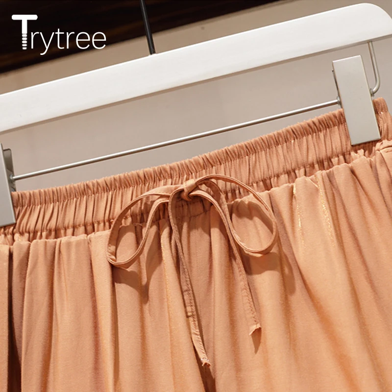 Trytree летний женский костюм из двух предметов Повседневное с О образным вырезом