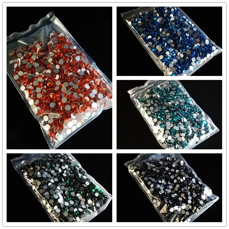 SS34 плоский задник без горячей фиксации Роза/фуксия/Сиам горный хрусталь для