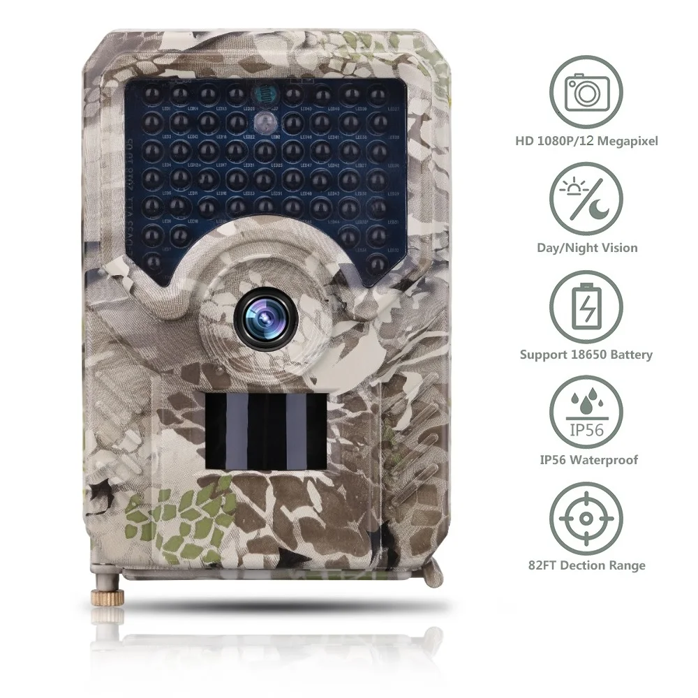 Trail camera 12MP 49 шт. 940nm IR светодиодный охотничий фотоаппарат IP56 Водонепроницаемая