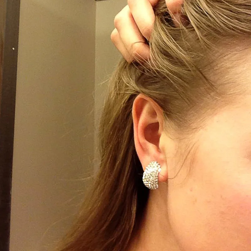 Женские серьги подвески в форме цветка без проколов|Серьги-клипсы| |