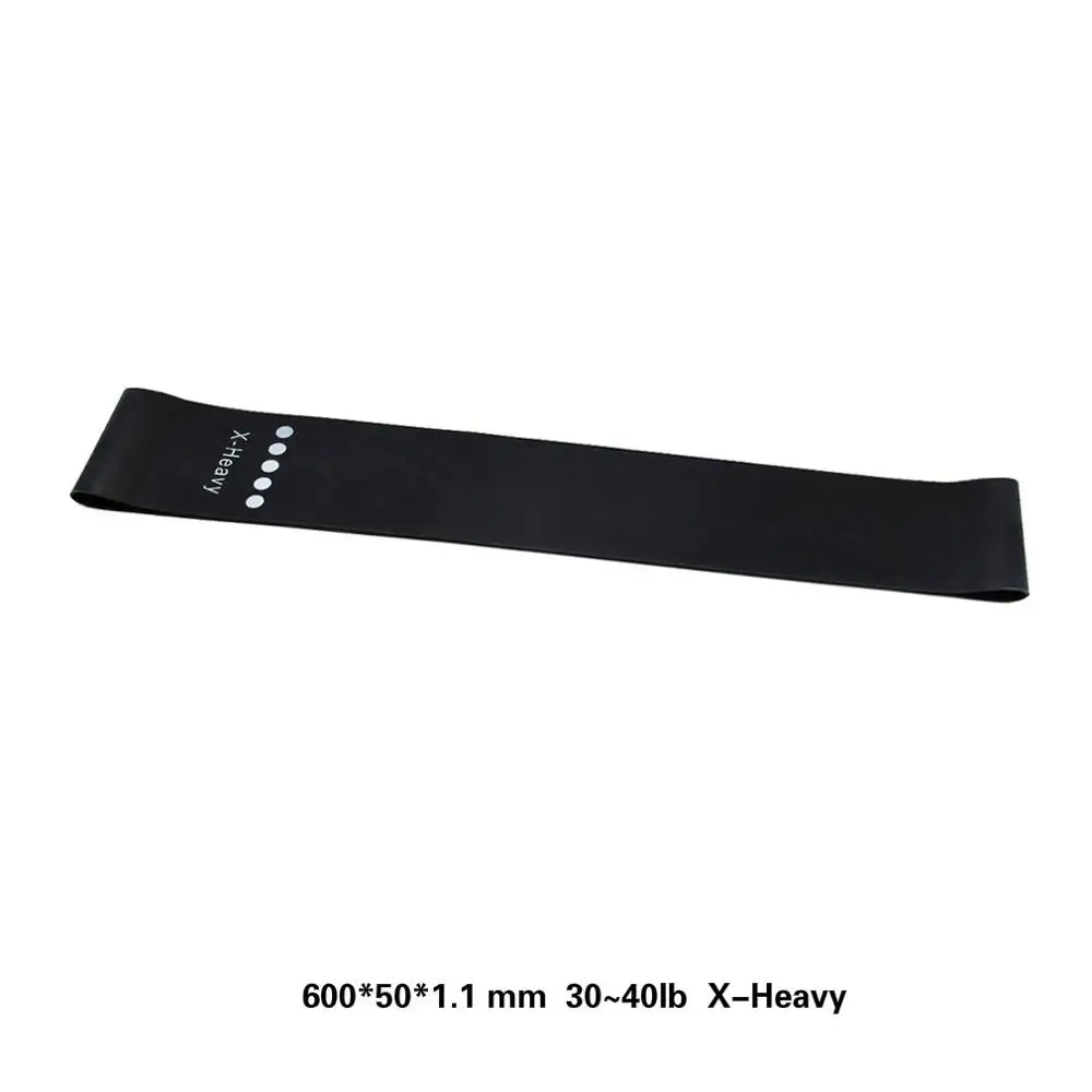 5 Level Yoga Resistance Rubber Bands Pilates Sport Training Workout Elastic Bands Indoor Outdoor Fitness Equipment 0.35mm-1.1mm - Цвет: black