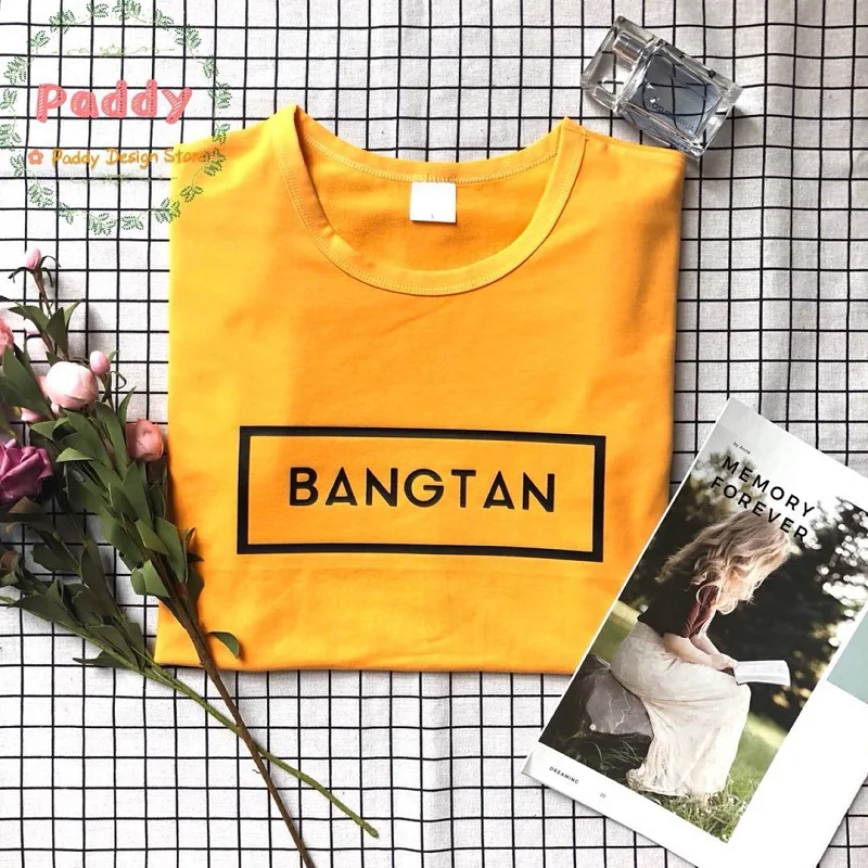 Модная футболка OKOUFEN Tumblr BANGTAN крутая уличная одежда хипстерская с круглым вырезом