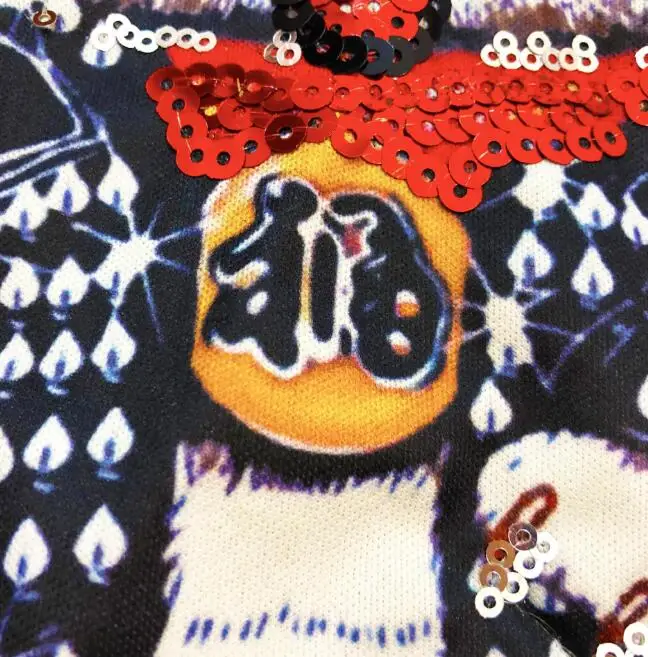 Новые большие с изображением из мультфильма lucky cat Вышитые тканевые наклейки