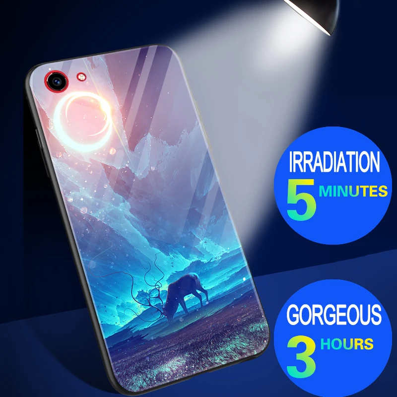 Роскошный блестящий чехол Starry night для BBK Vivo V9 Y85 / Y83 Y83A Y81 светящийся силиконовый из