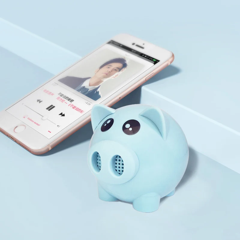 Портативный Bluetooth динамик в форме копилки мини стерео USB TF карта беспроводной @