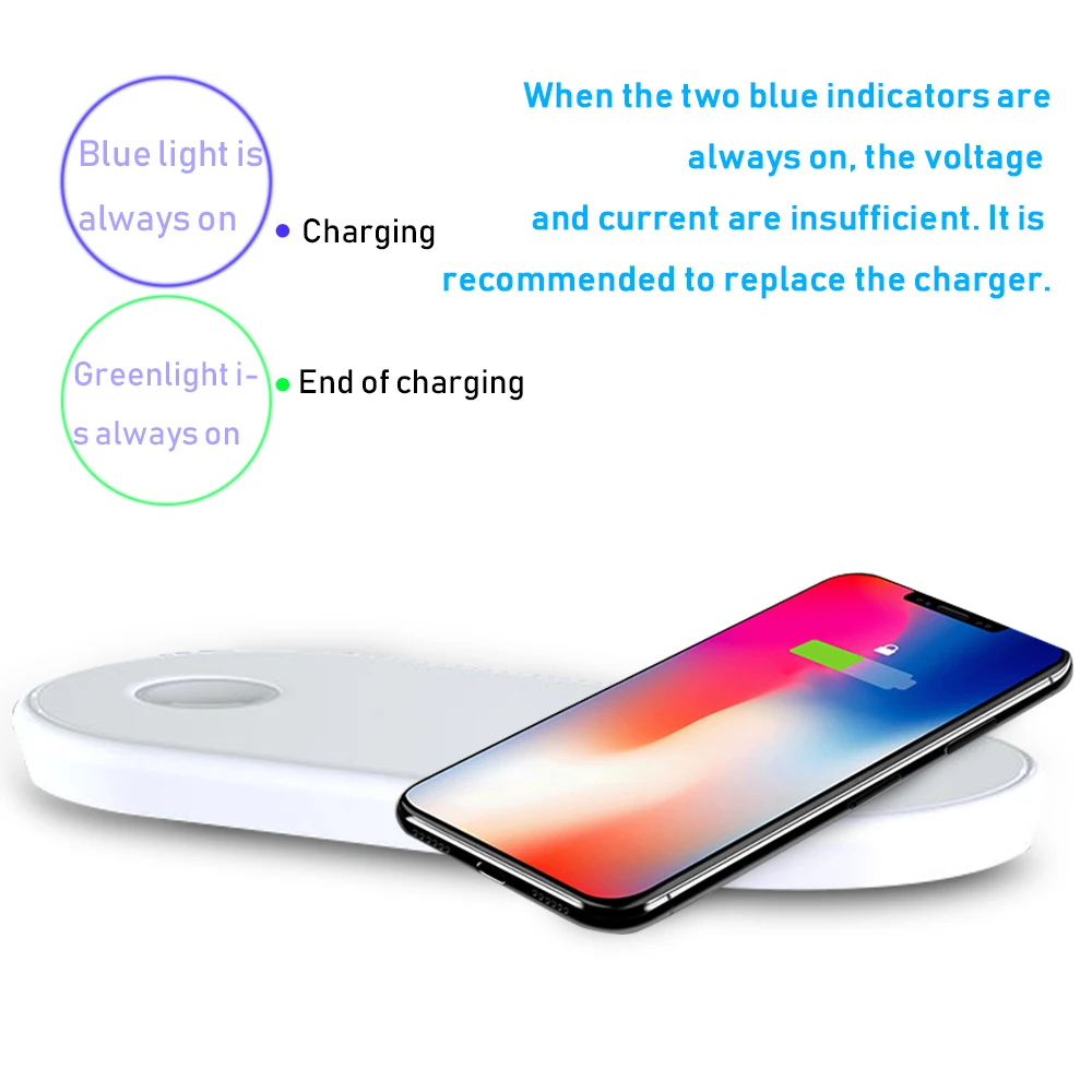 Portefeuille 3 в 1 10 Вт 7 5 2 QI Беспроводное быстрое зарядное устройство для iPhone X 8 Plus Samsung