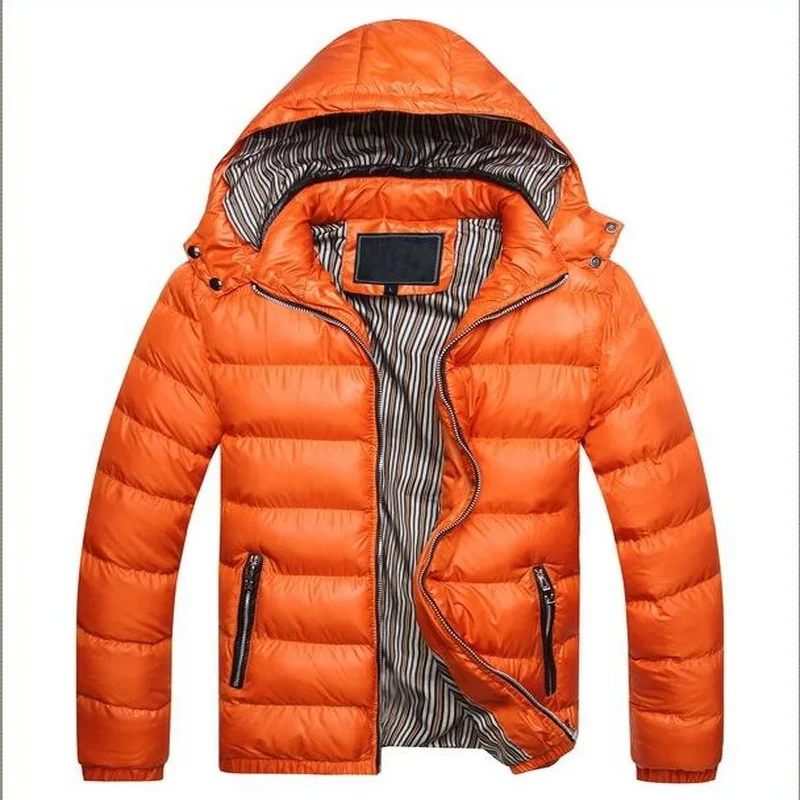 Fashion Parkas Men Russia Hot Winter Jackets Men Glossy Parkas Men Padded Coats Thick Cotton Outwear Asia Size M-5XL