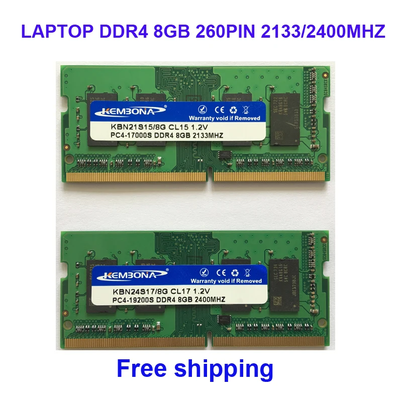 Ноутбук Kembona sodimm оперативная память ноутбука ddr4 8 ГБ 2133 МГц 2400 2666 260pin Бесплатная
