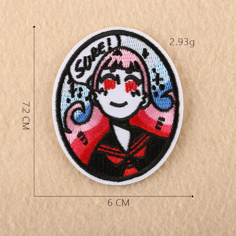 Cartoon Character Patch for Clothing Iron on Embroidered Sewing Applique Cute Sew on Fabric Badge DIY Apparel Accessories - Цвет: 7