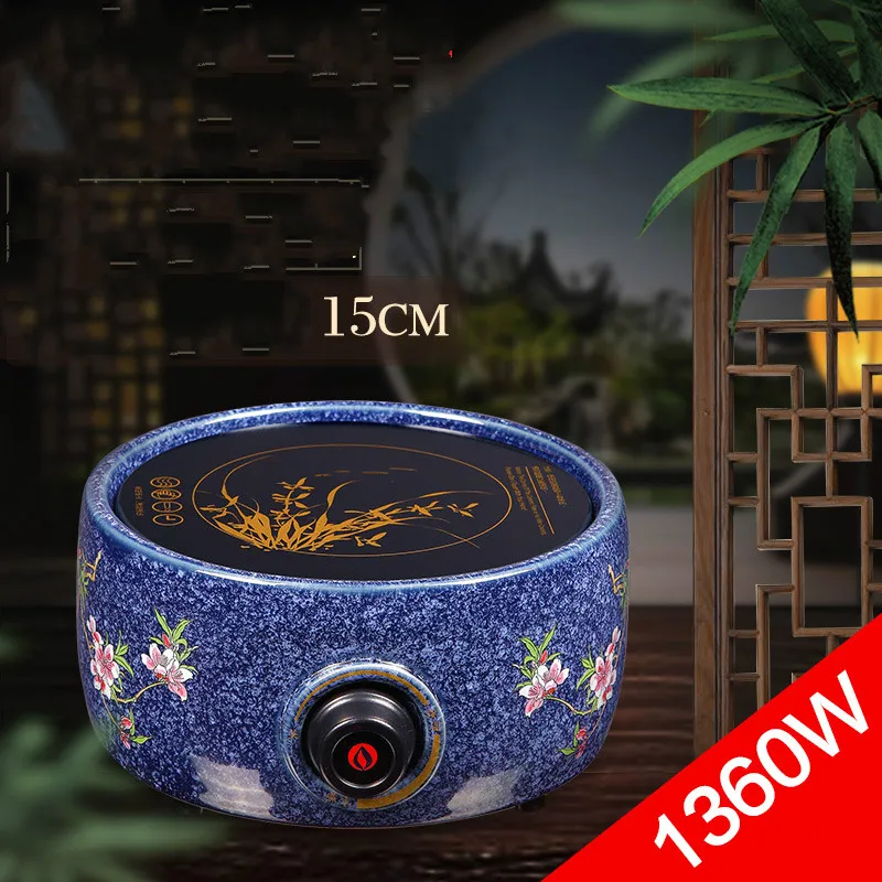

Hot Plates Blue and white glaze electric ceramic furnace boiling water boiler iron pot