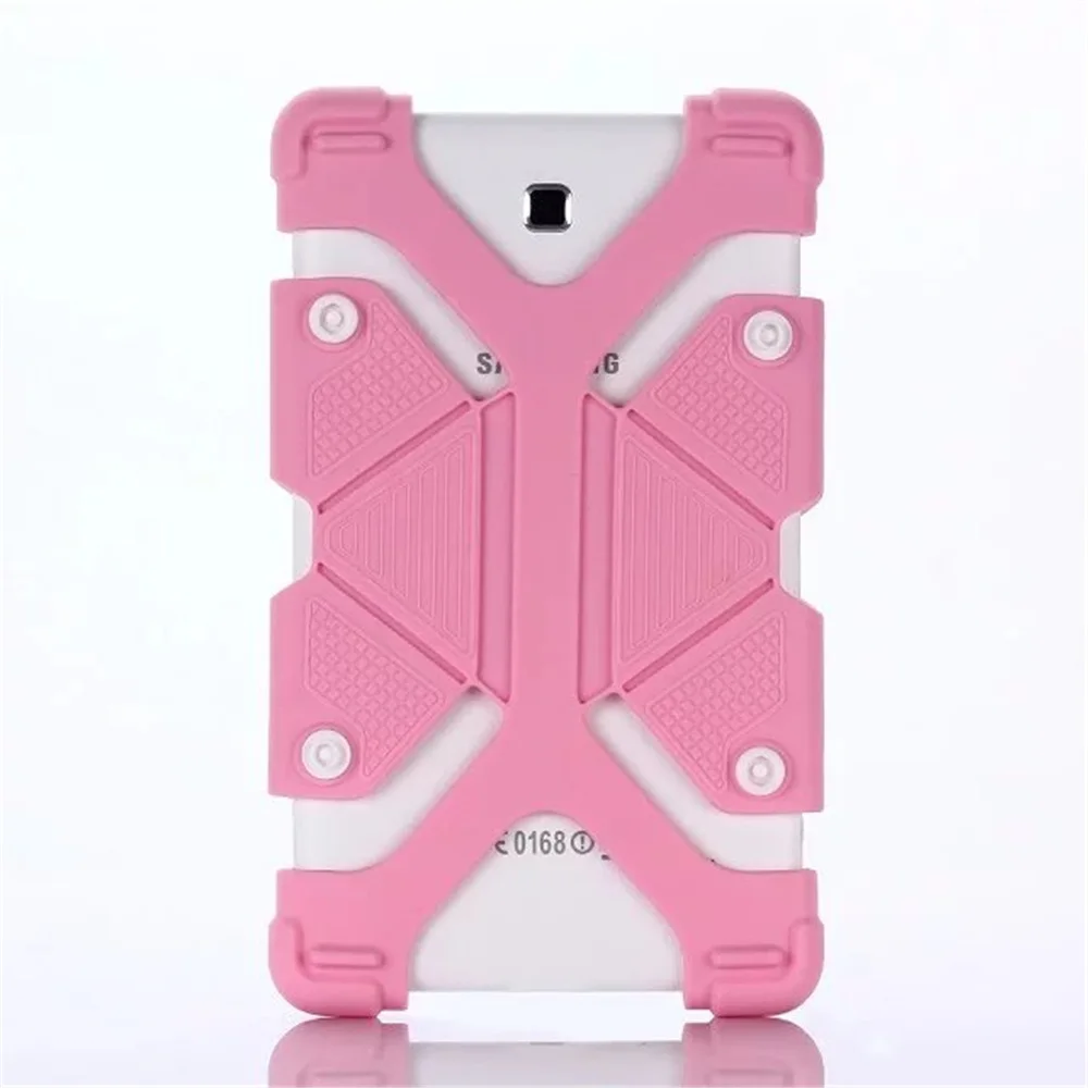 Pink Детский безопасный противоударный силиконовый чехол, универсальный, 7 дюймов до 8 дюймов, для iPad mini, для samsung TAB, для lenovo TAB E8, чехол для планшета - Цвет: Pink