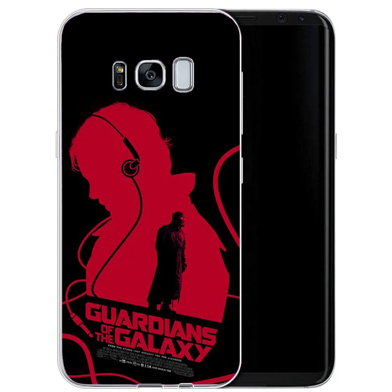 Стражи Галактики Galaxy с героями комиксов Марвел мягкий силиконовый чехол для