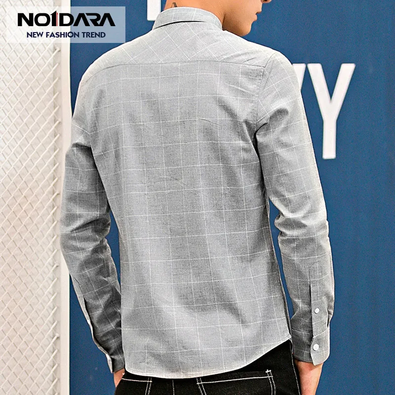 NO.1 DARA 2018 New Arrival Men Shirt Long Sleeved Assorted Classical Plaid Male Shirts Brand Clothing Casual Man | Мужская одежда