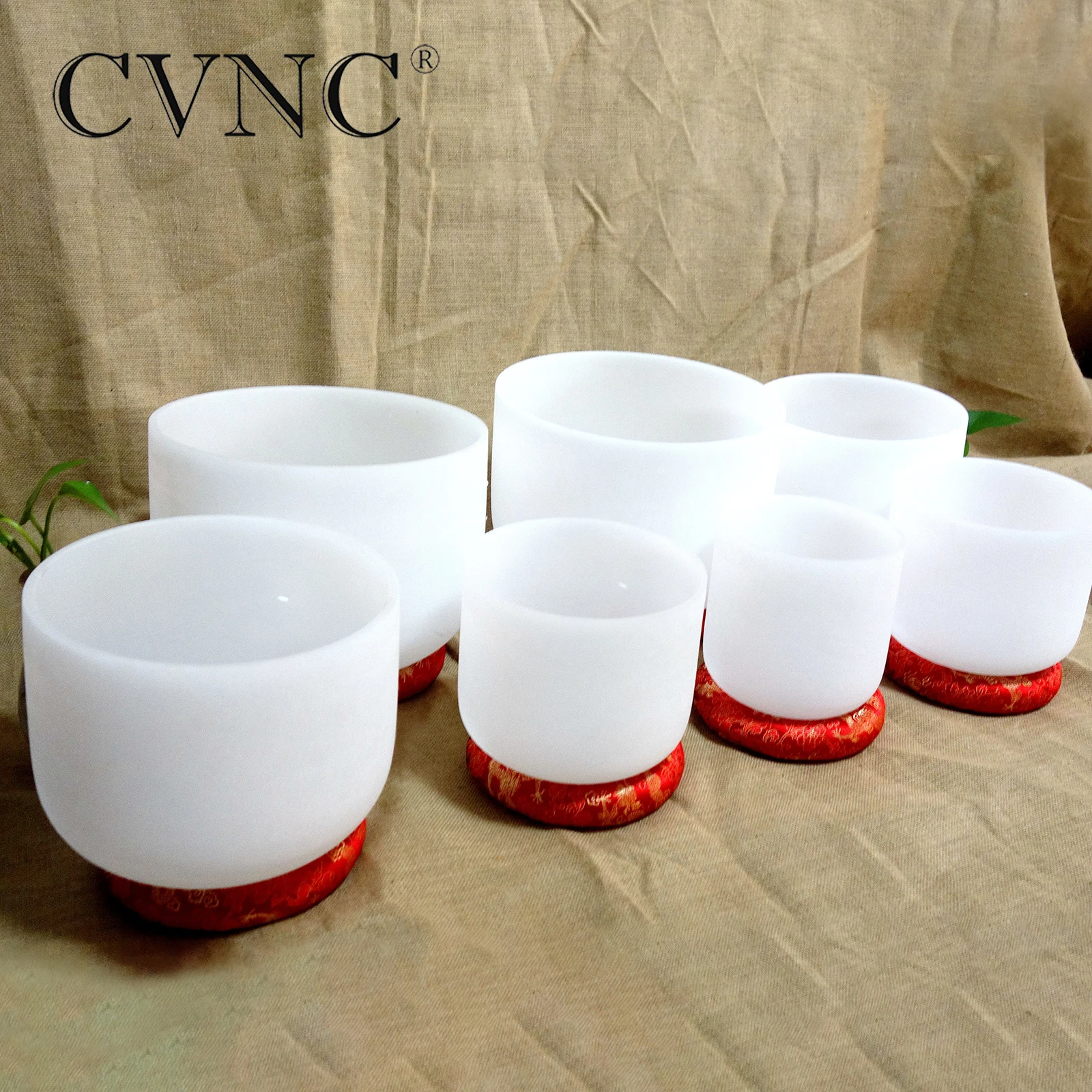 CVNC "-12" чакра Набор из 7 шт. Note CDEFGAB 440 Гц или 432 Гц матовые кварцевые хрустальные поющие чаши с бесплатной подушечкой