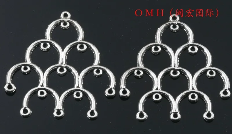 OMH оптовые ювелирные изделия Бесплатная доставка 4 шт. серебряные