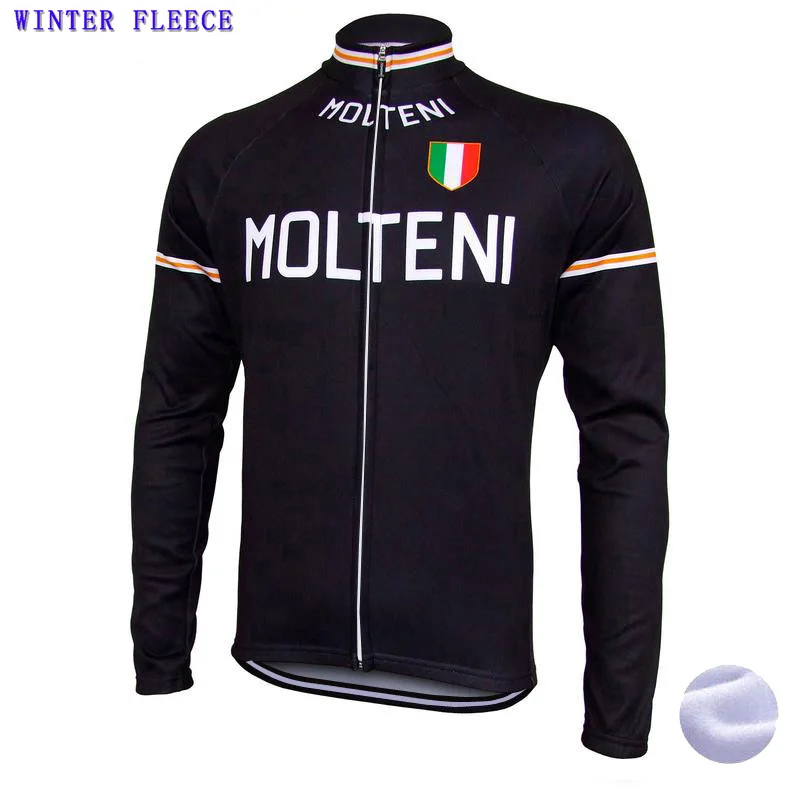 men long sleeve MOLTENI с длинным рукавом Велоспорт Джерси зимний флис и без флиса ropa Ciclismo велосипедная одежда для горного велосипеда Джерси - Цвет: men long sleeve