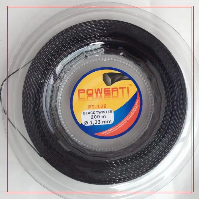 Оригинальная теннисная нить powerti Taiwan Hexaspin twister 200 м из полиэстера твердого