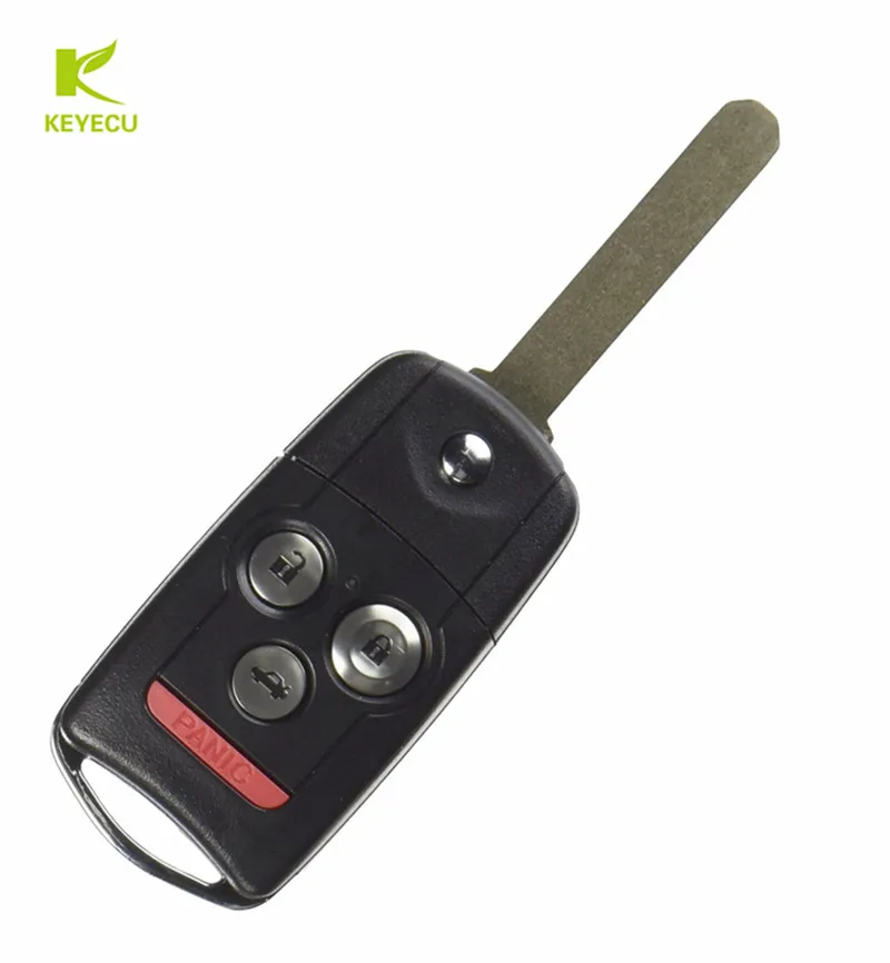 KEYECU 3 + 1 кнопка дистанционного ключа Fob для Acura TL/TSX 2009-2014 2010-2013 ZDX FCC ID: MLBHLIK-1T |
