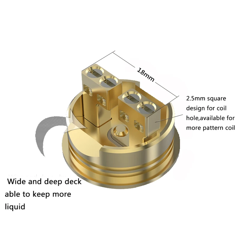 Originl E резервуар для сигареты Smoant Battlestar Squonker RDA 24 мм диаметры двойной поток воздуха