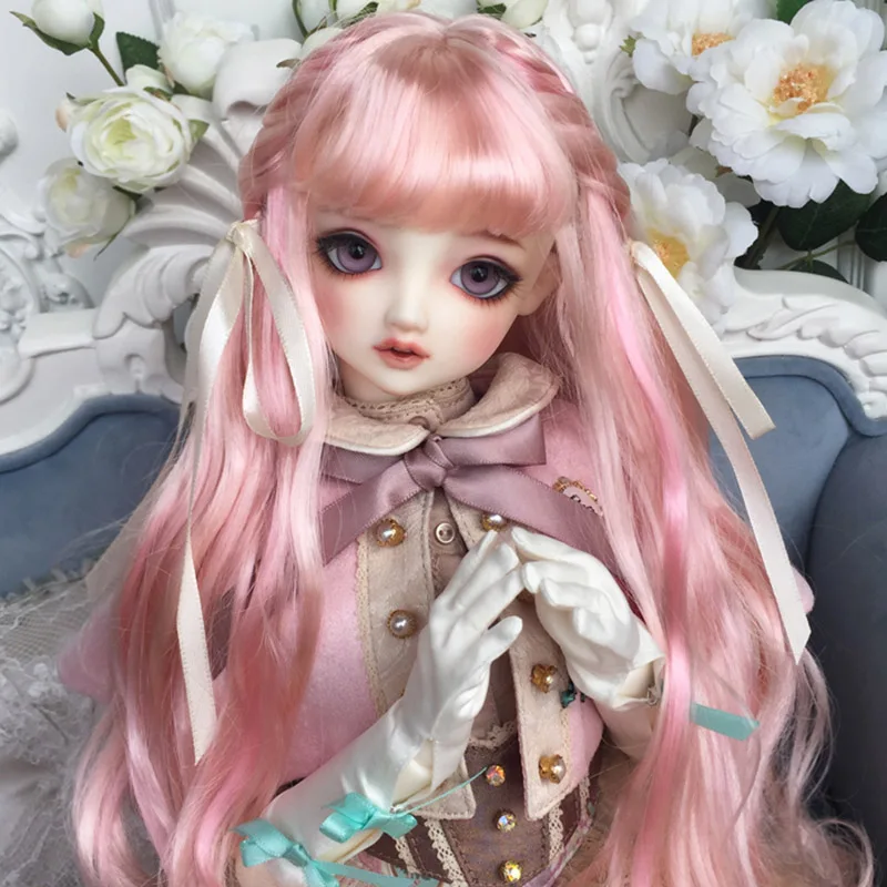 Cateleya bjd кукла супер мягкие Шелковый парик на заказ разноцветные плетеные волосы 1/3/4/6 гигантский ребенок шепот на осень