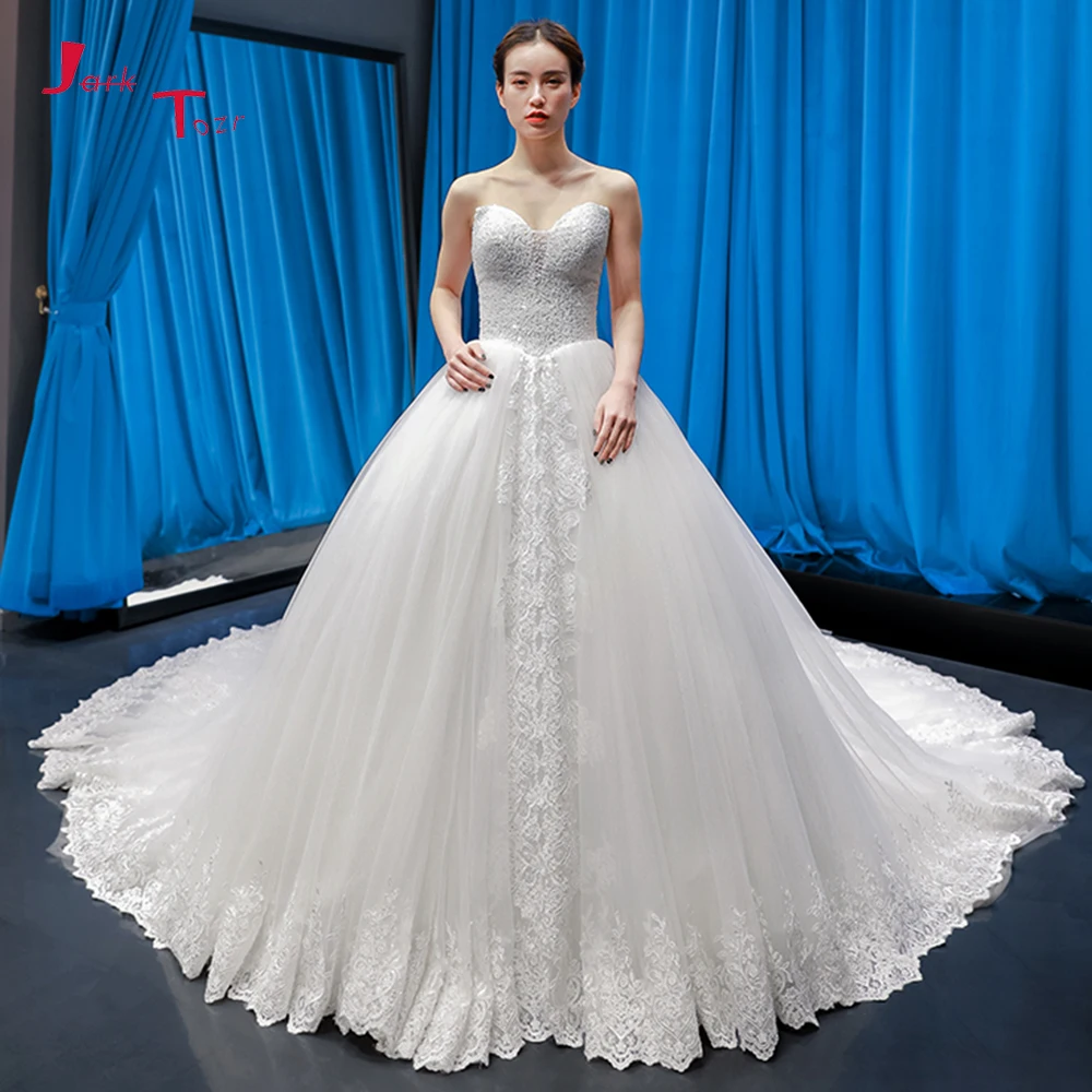 Vestido De Noiva полный Бисер пайетками лиф с аппликацией длинным шлейфом роскошное
