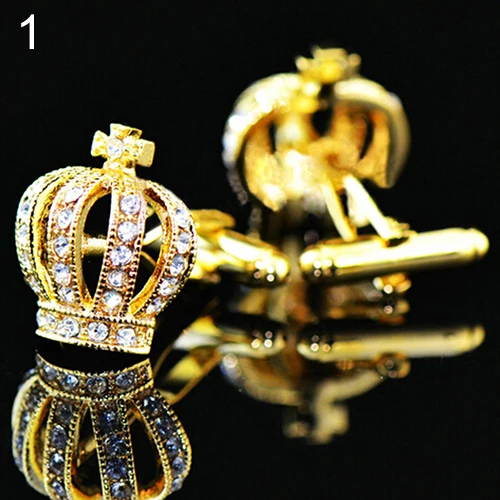 Bluelans винтажный мужской свадебный подарок из нержавеющей стали запонки короны