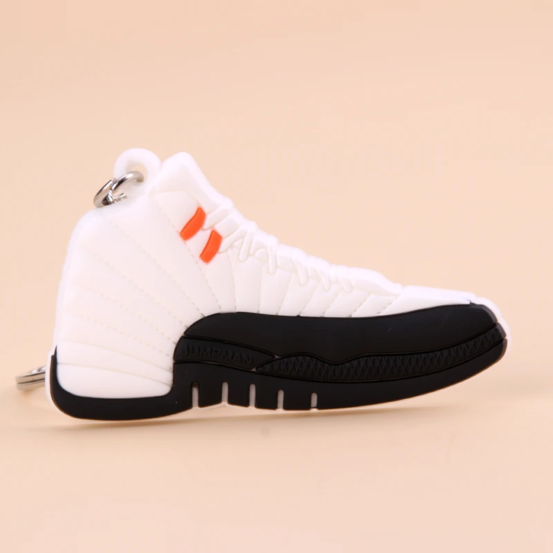 Picture Color6 Брелок Новые экзотические мини Jordan 12 ретро обуви ключевая цепь Для мужчин и Для женщин детские подарочные брелки на баскетбольных кроссовок ключ держатель Porte Clef - Цвет: Picture Color6