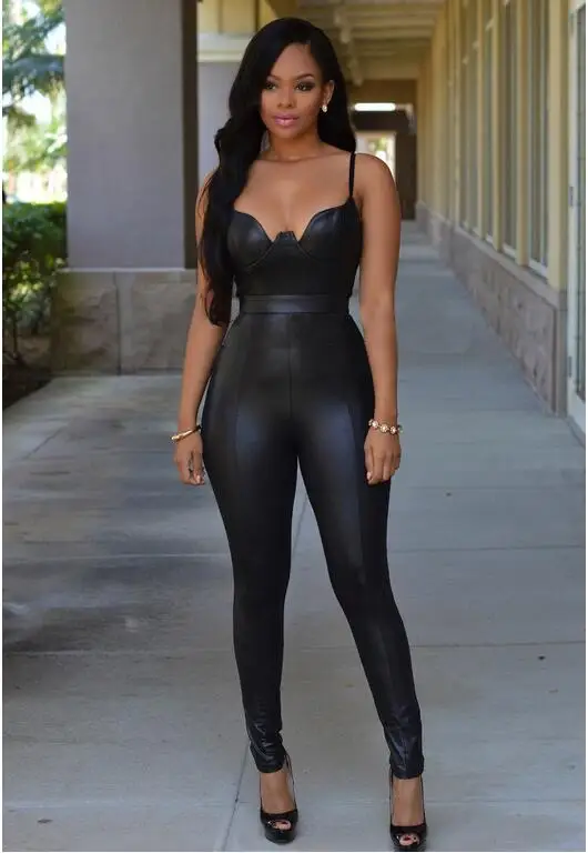 2017 Женская одежда сексуальный комбинезон на бретельках с глубоким V-образным