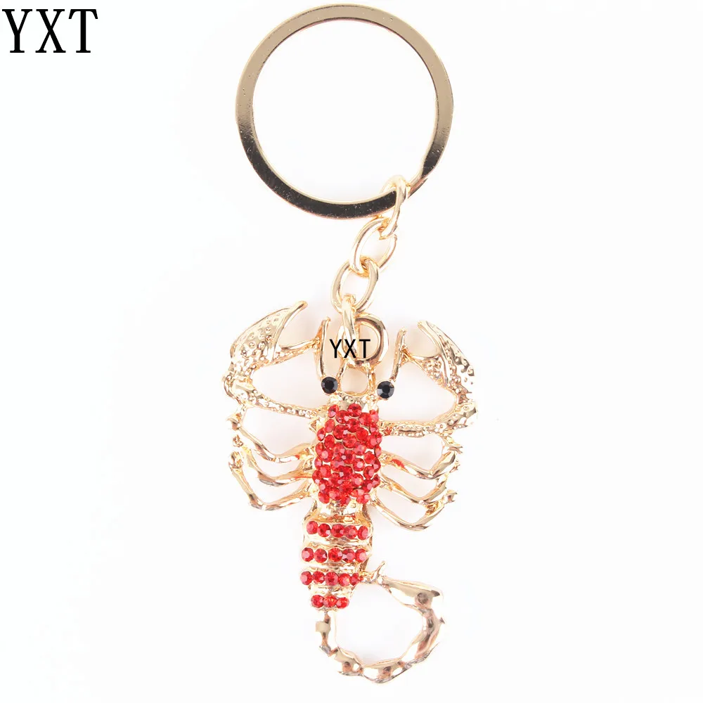 Red Scorpion Crystal Charm Purse Handbag Car Key Ring Chain Party Wedding Birthday Creative Friend Gift | Украшения и аксессуары