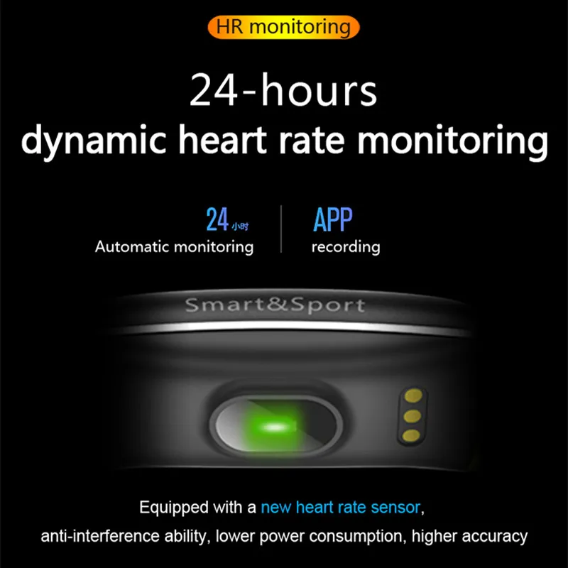 Смарт-браслет Q8S мужской фитнес-трекер с датчиком сердечного ритма IP67 Смарт-часы