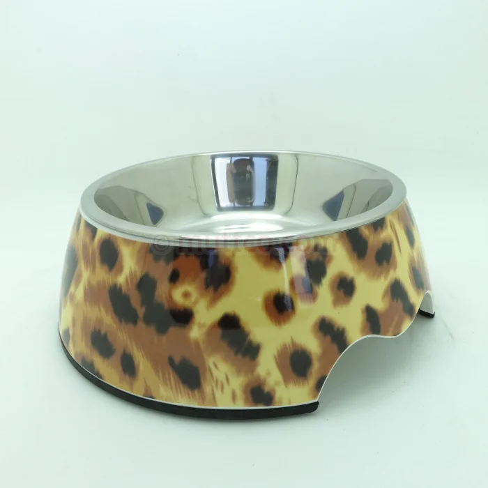 Высокого качества со вставками двойная противоскользящая миска из нержавеющей