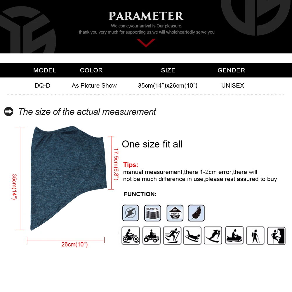 Ветрозащитные трубчатые шарфы повязка на голову Snood дышащая маска для лица шлем