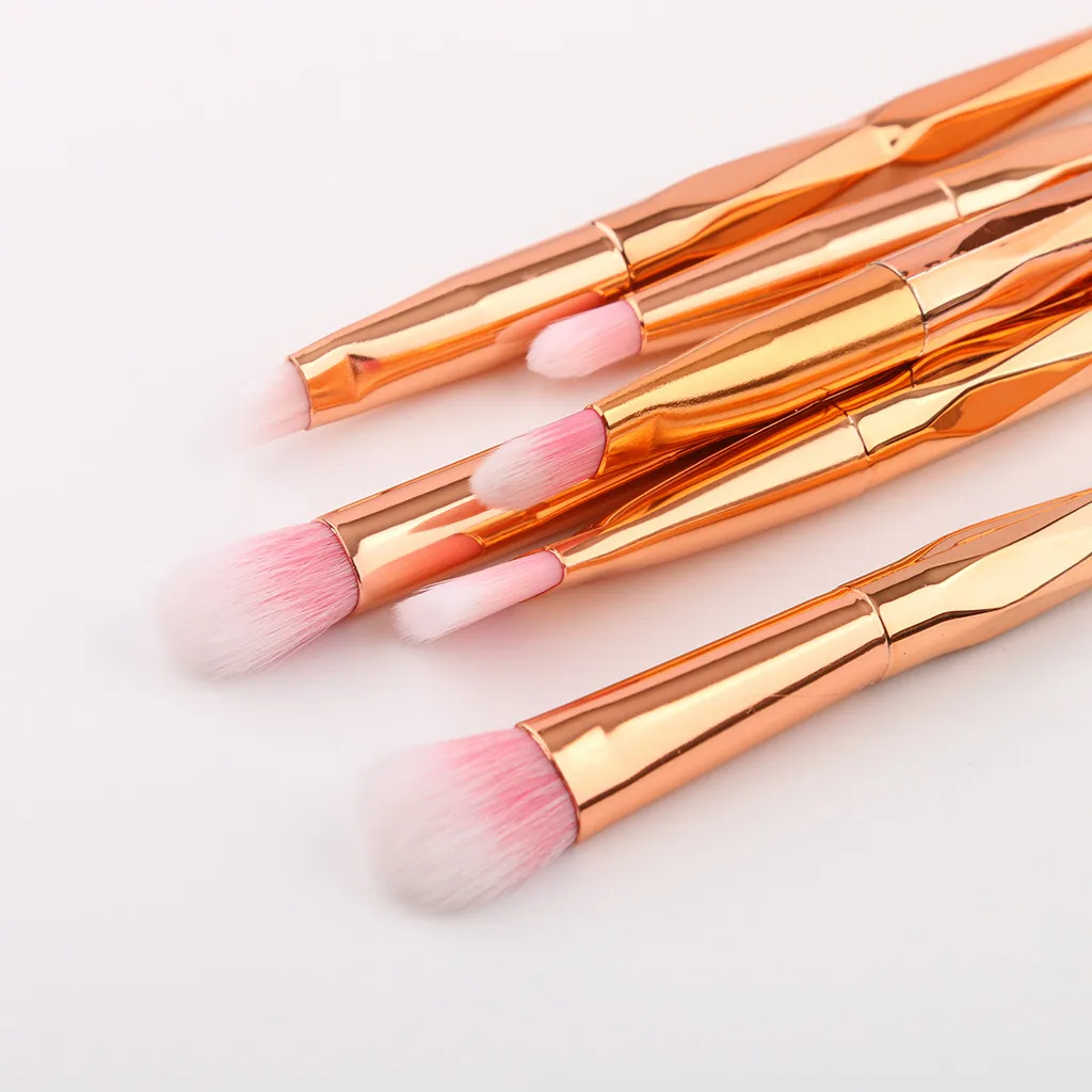 7pcs rose gold makeup brushes professional plastic Foundation brush Eyebrow Eyeshadow Mak eup Brushes brochas maquillaje | Красота и