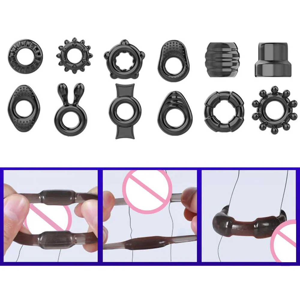4 шт. мягкое гибкое Силиконовое кольцо для пениса секс-игрушки мужчин и взрослых