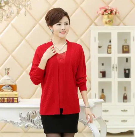 Женский трикотажный Костюм-двойка blusa вязаный свитер-пончо большого размера S1140