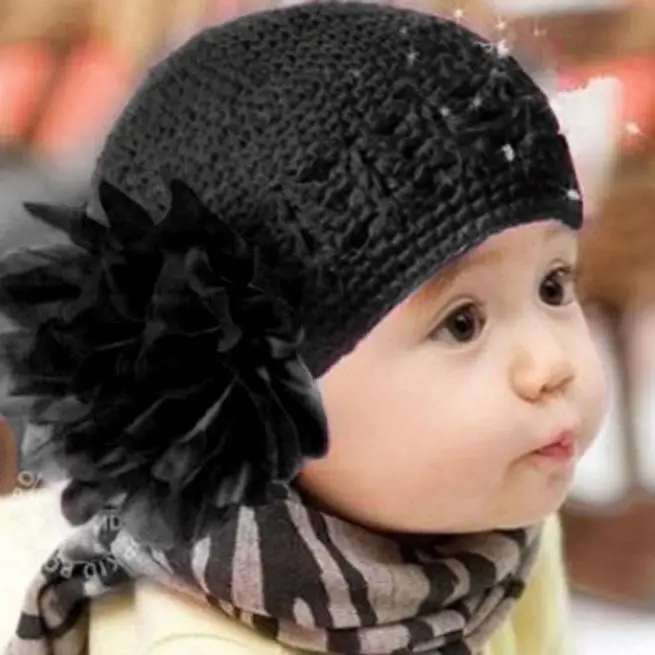 ARLONEET Hat Hot Lovely Flower Baby Child Headbands Woolen Yarn Lace Up Girls Kids Infant Band Headband Headwear | Детская одежда и