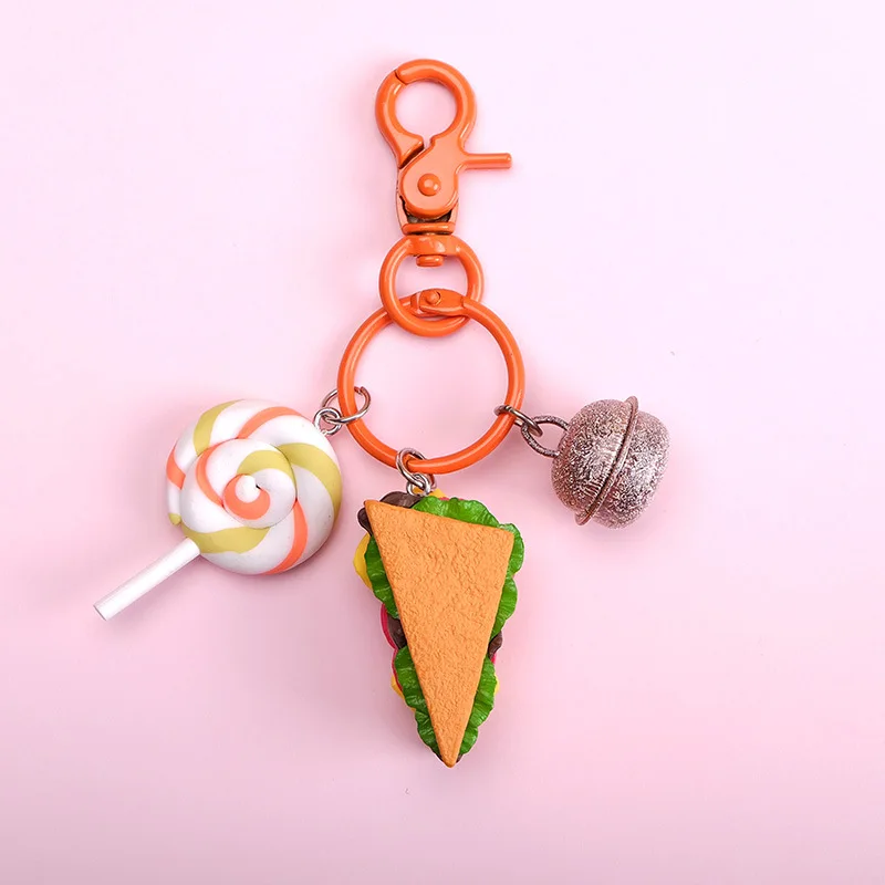Высокое качество 2019 милый гамбургер брелок имитация еды подвеска в форме