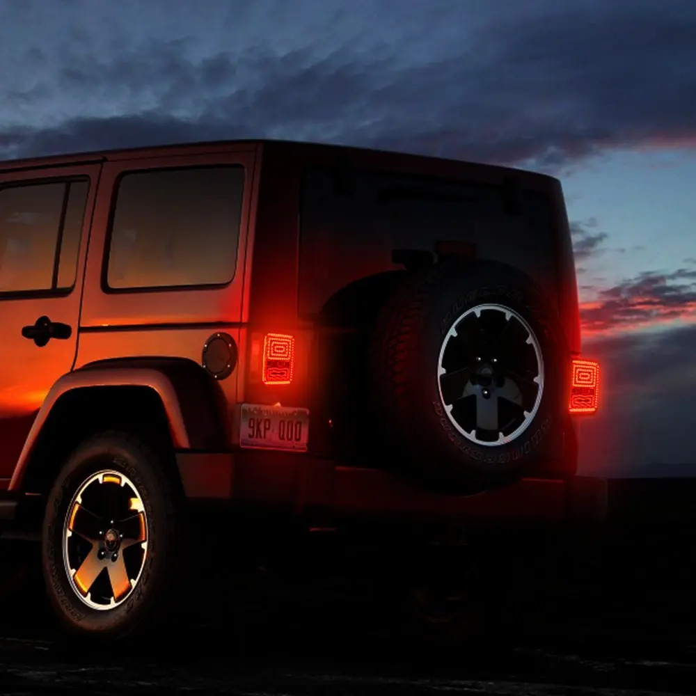 Светодиодный Интегрированный задний фонарь светильник для Jeep Wrangler JK 2007-2016 змея