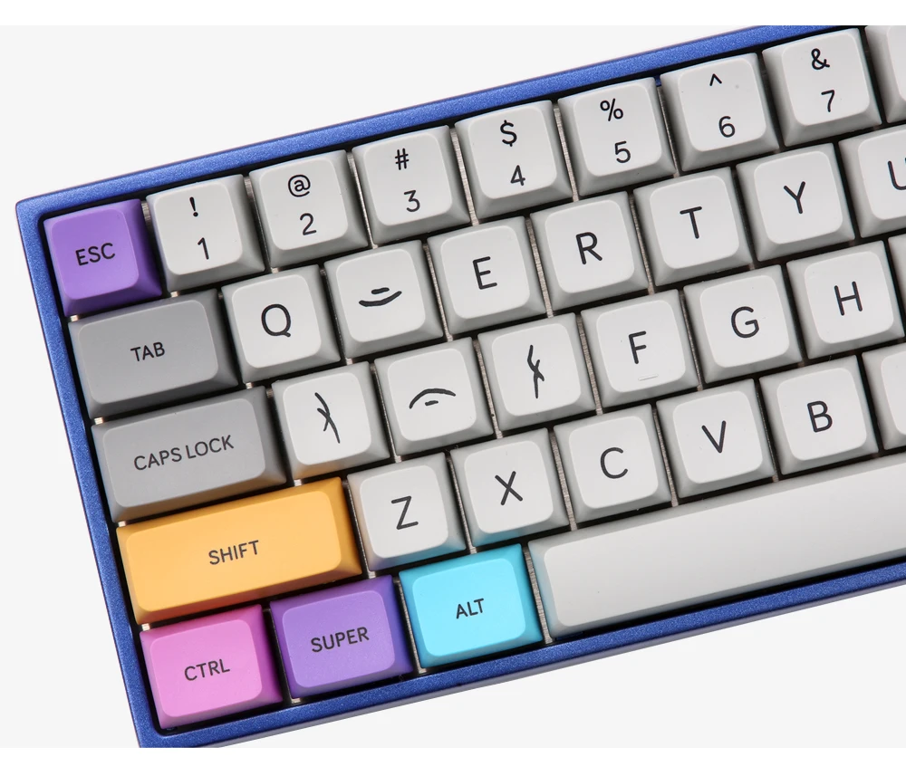 Большой Bone MDA профиль колпачки полный набор Dye-sub ключи в комплекте база Numpad CMYW набор и модификаторы для cherry mx механическая клавиатура