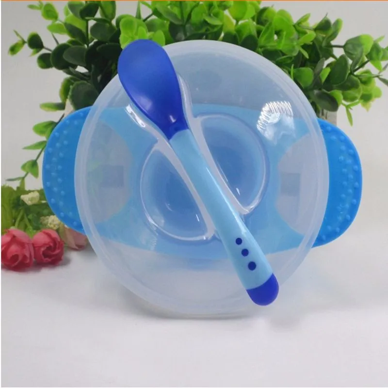 3 шт./компл. детская посуда Детские Обучающие блюда с присоской Assist еда чаша ложка с датчиком температуры чашка для кормления малыша