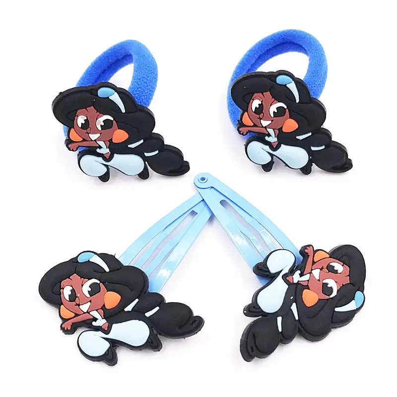 1lot=4pcs Princess Girls Elastic Rubber Bands Hair Ties Gum Cartoon Ponytail Holders Accessories clips BB pins | Детская одежда и