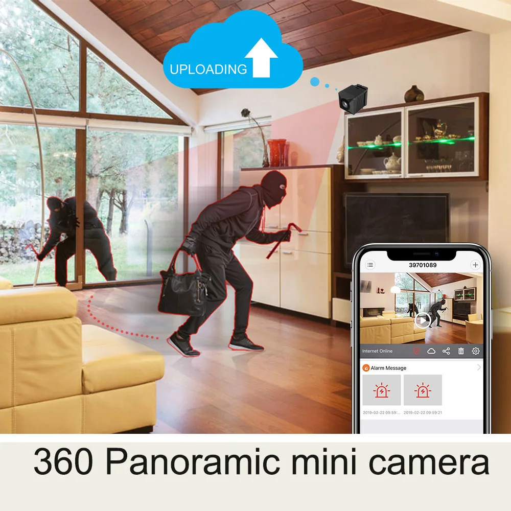 IP камера 2MP мини h265 пуля WiFi 360 безопасности ИК видение беспроводная 1080p Открытый wifi