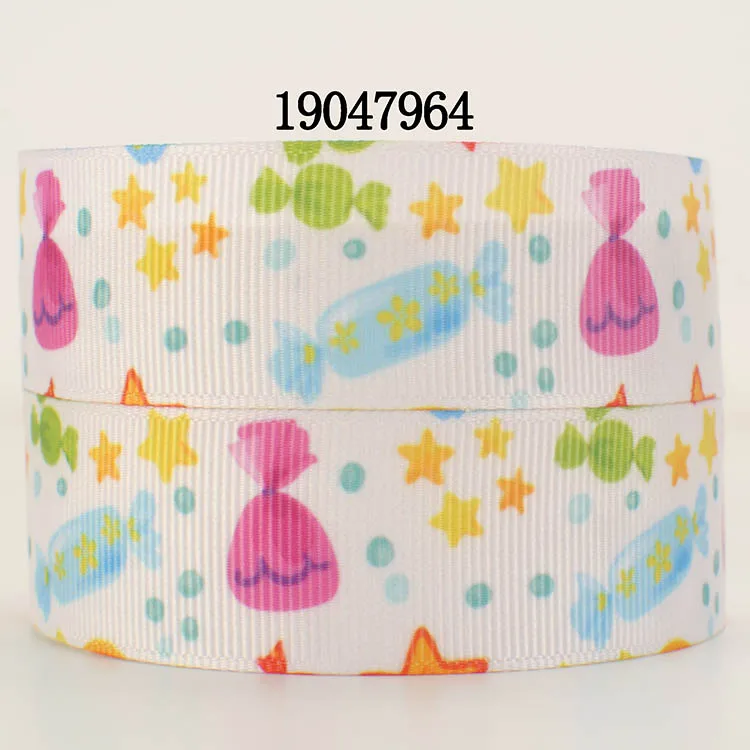 19047964 Новинка 50 ярдов красочные конфеты лента с узором напечатанные grosgrain ленты 19047959 - Цвет: 19047964