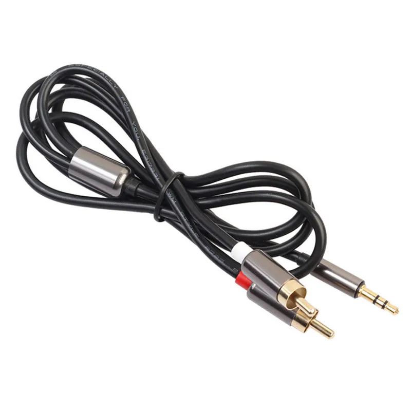 1 шт. черный и белый RCA кабель Jack м 3 5 мм штекер Джек 2 AUX Стерео аналоговый аудио Y