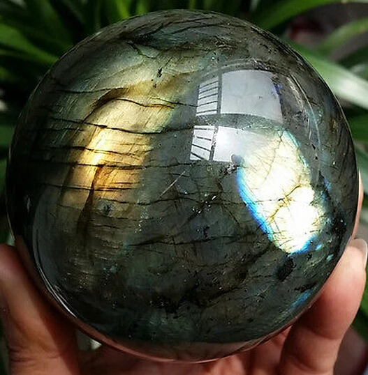 WBY + 421 ПРИРОДНЫЙ Лабрадорит кварцевый сфера ball исцеление | Дом и сад