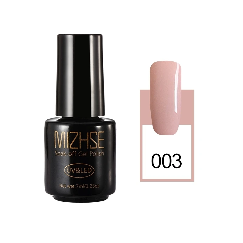 MIZHSE УФ-гель для ногтей, длинный прочный ноготь, гель, отклеивающий светодиодный светильник, блестящая цветная Косметика Цветной Гель-лак, молочный чай, серия цветов - Цвет: 003