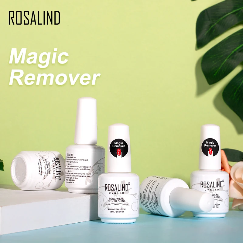 ROSALIND New Burst Magic Remove Nail Polish Soak Off Gel Acrylic Clean Degreaser Nail Remover Gel Polish Remover 15ml TSLM1