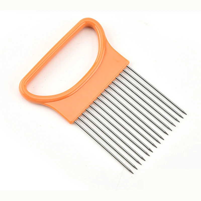 3 шт./лот легко вырезать лук держатель вилы нержавеющая сталь + пластик овощи