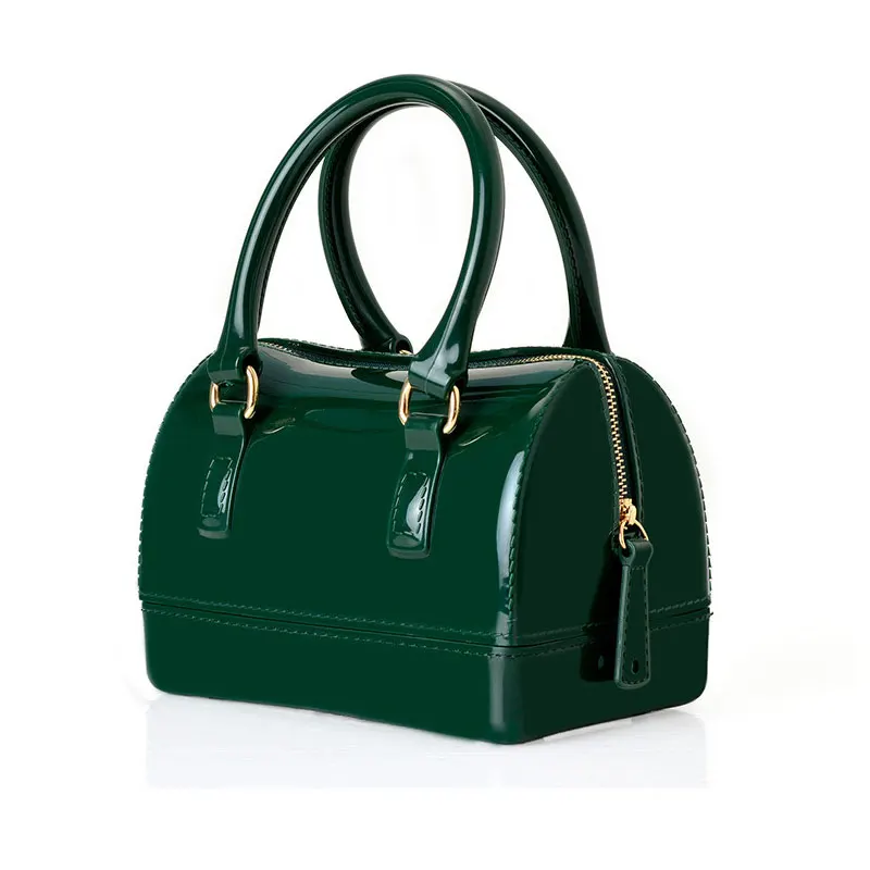 MS Хеди Новый Для женщин силиконовые сладкий Карамельный цвет Твердые Tote Сумки