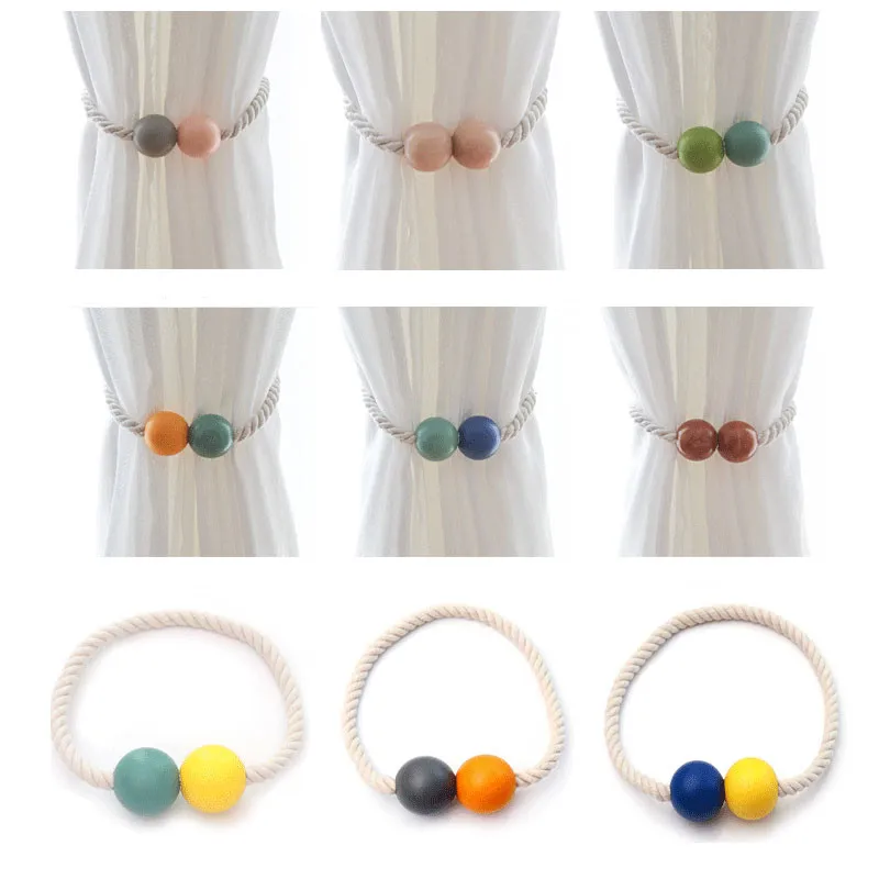 Новый деревянный шариковый магнитный держатель для штор tieback Зажим Пряжка